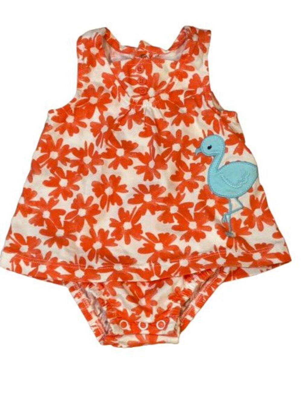 Baby Girl's 0-3 Month Sleeveless Bodysuit Dress Carter's Cotton
